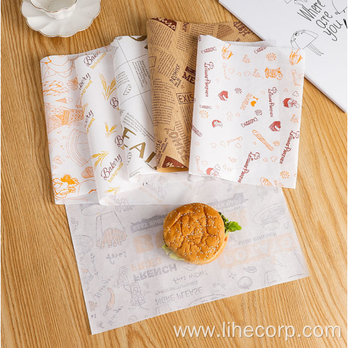 Oil Proof Hamburger Paper Customization